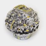 Jerusalem Scene From 925 Electroforming Silver And Gold Plated