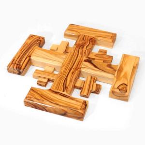 Olive Wood Jerusalem Cross