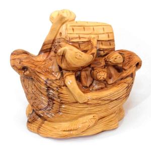 Noah’s Ark In Olive Wood Hand Carved In Bethlehem