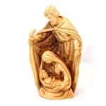 Holy Family Finely Carved From Olive Wood In The City Of Jesus Birth-Bethlehem