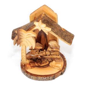 Nativity Scene Ornament With Olive Tree Bark