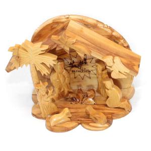 Wood Nativity Beautifully Hand Made From Olive Wood