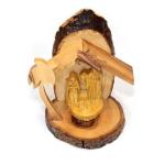 Olive Wood Nativity Scene Ornament Hand Crafted In Bethlehem