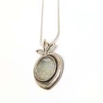 Roman Glass Pomegranate with Sterling Silver