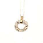 Gold And Silver  Disc Pendant With-I am My Beloved-Song of Songs 6:3 - 24”/ 60 cm