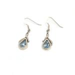 Tear Drop Roman Glass Earrings With Sterling Silver