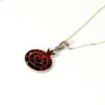 Pomegranate Pendant With Swarovski Crystal And Sterling Silver