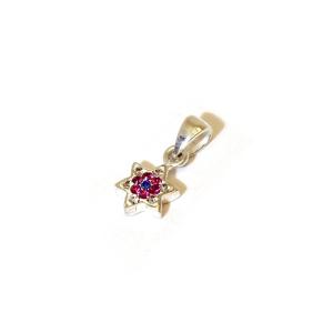 Tiny Star of David Pendant With Swarovski crystal And Sterling Silver