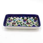 Hand Painted Armenian Ceramic Set of Three Dishes Made In The Holy Land