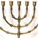Handmade 7 Branch Menorah With Star Of David
