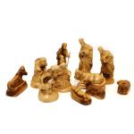 An exquisite Olive Wood Nativity And Beautiful Figure Carving