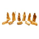 Carved Olive Tree Branch Nativity Log Carved Leaving Tree Bark