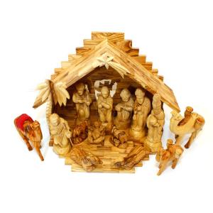 Olive Wood Nativity Set Handmade In Bethlehem