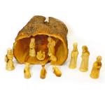 Amazing Handmade Nativity Carved From Olive Wood Branch